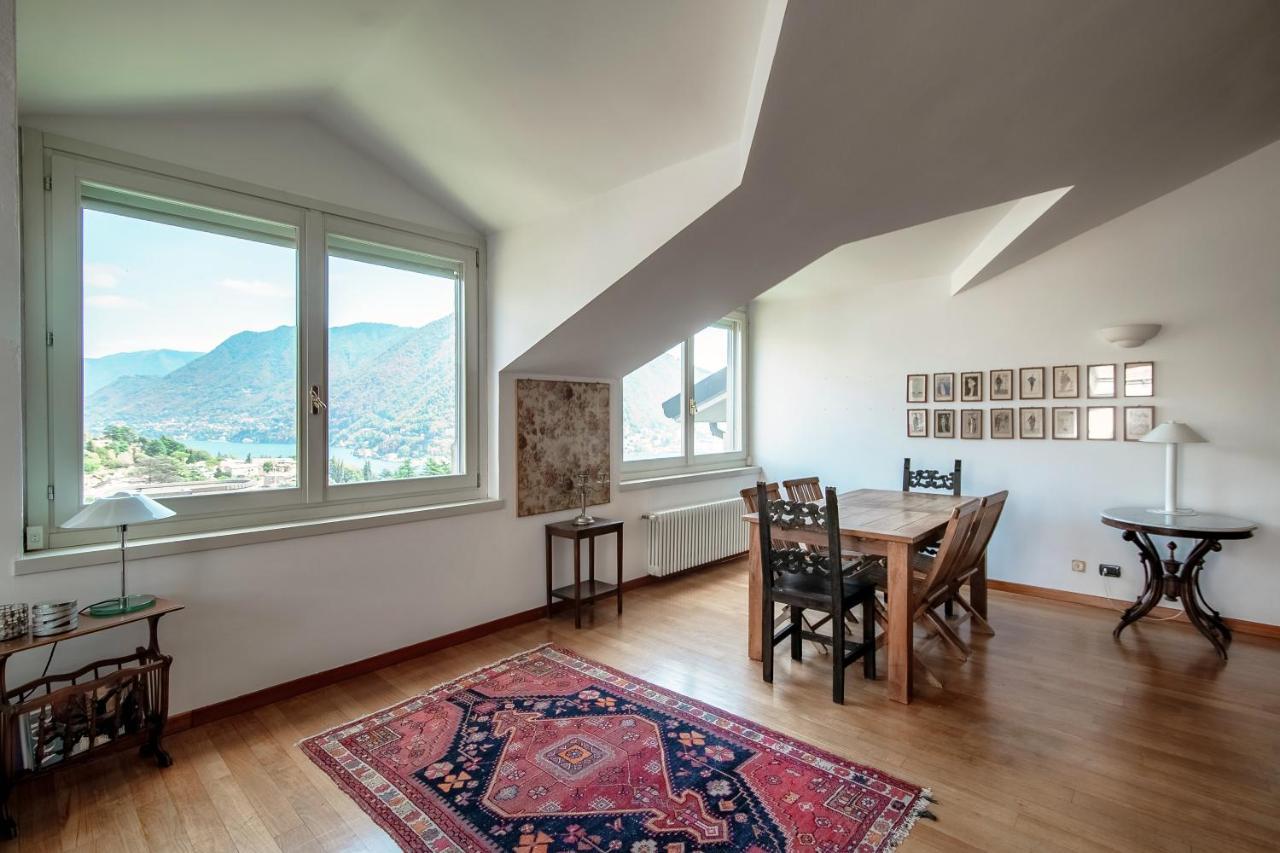 I D'A Charming Penthouse - Lake View- Como- House-130 Mt-2 Double Bedrooms And 2 Double Bathrooms A Spacious Living Room-Full Equipped Kitchen-Private Garden And Terrace-Private Covered Parking Esterno foto